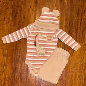 Striped Giraffe Kids 3 Piece Set